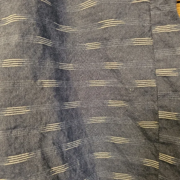 Old Navy Mens Ultimate Slim Blue W/White Heather Wave Design Linen Shorts Sz 33 - Picture 6 of 14